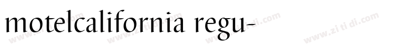 motelcalifornia regu字体转换